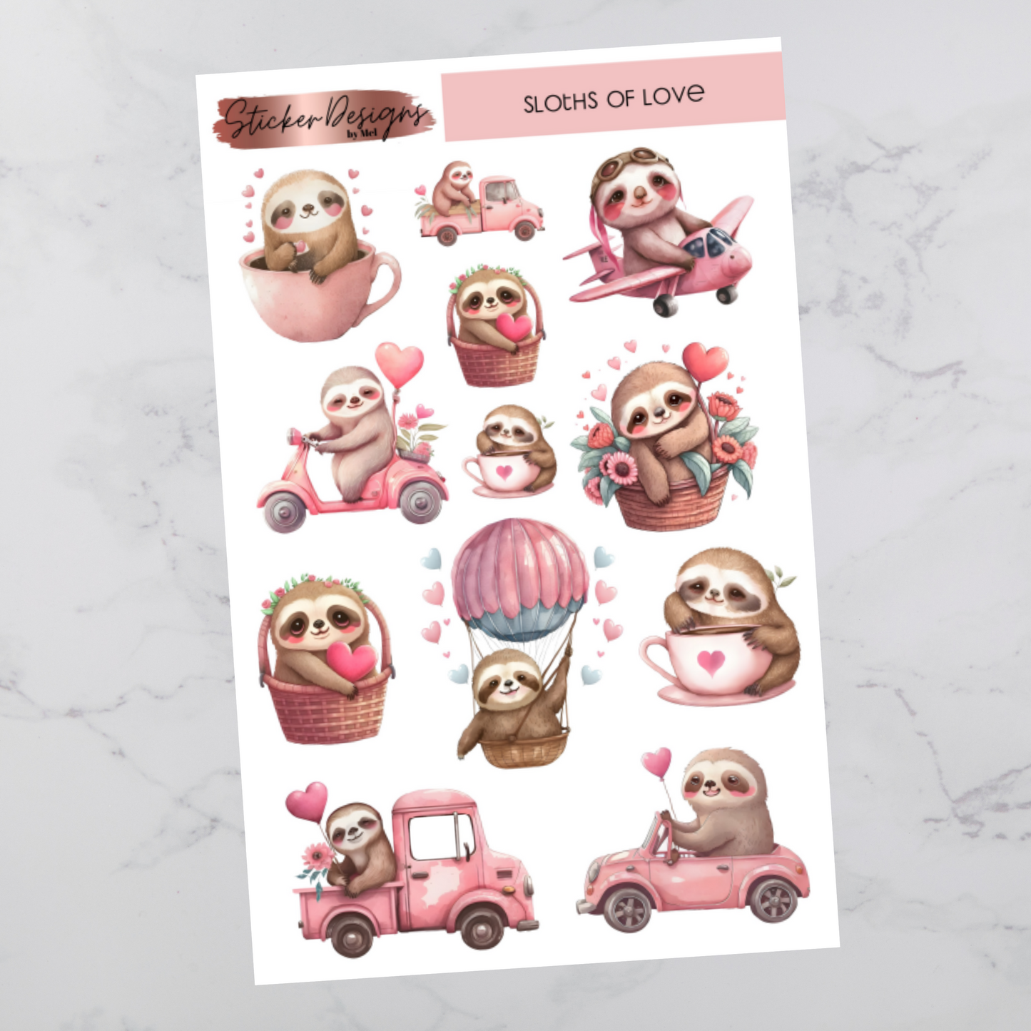 Sloths of Love - Deco Stickers