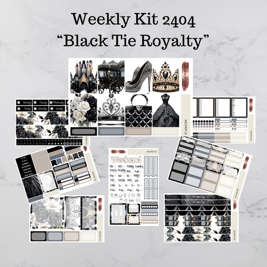 Weekly Kit 2404 - Black Tie Royalty - Vertical Layout