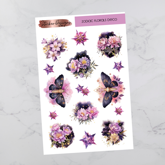 Zodiac Florals Deco - Deco Stickers