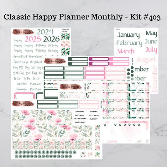 MTH 403 - Classic Happy Planner Monthly