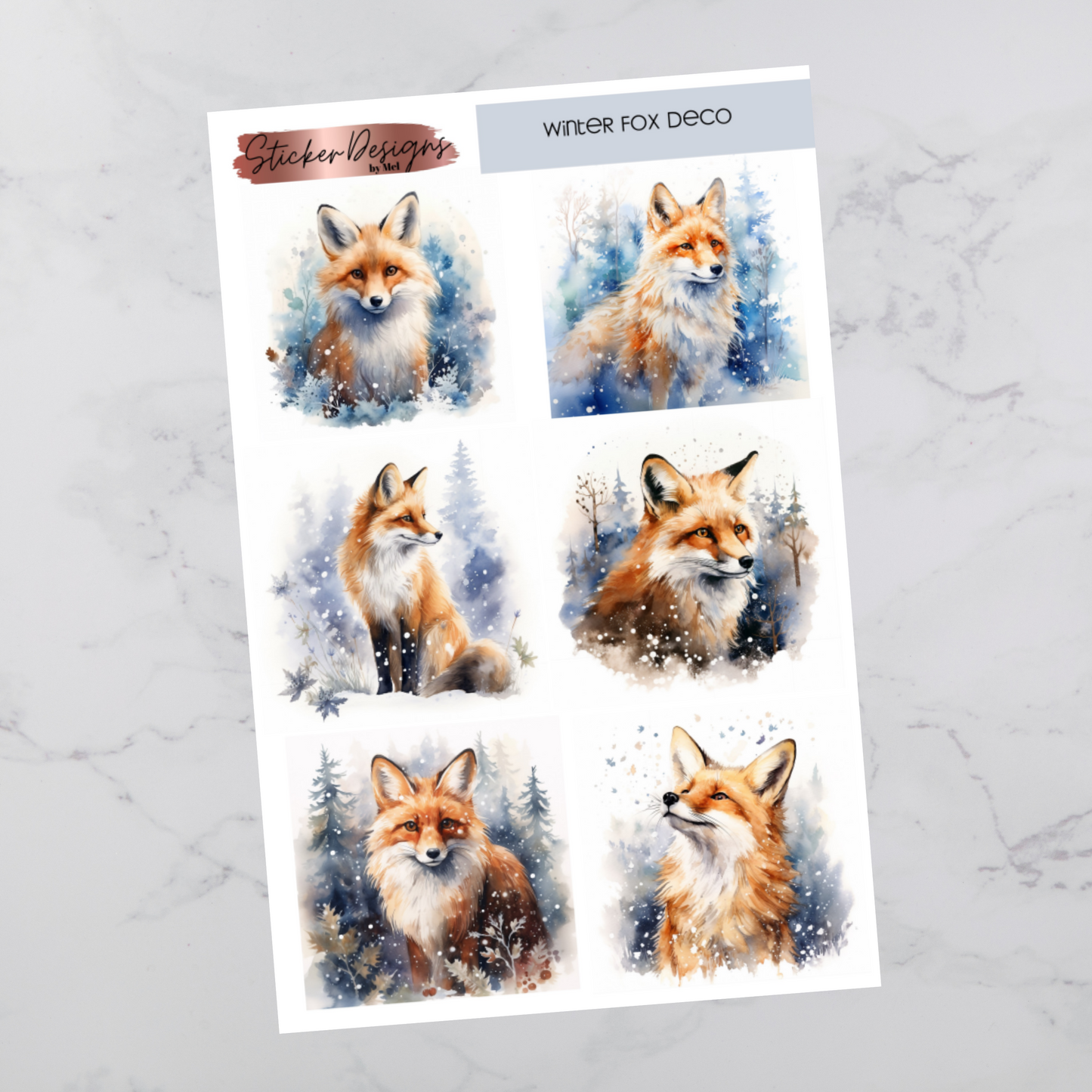 Winter Fox Deco - Deco Stickers