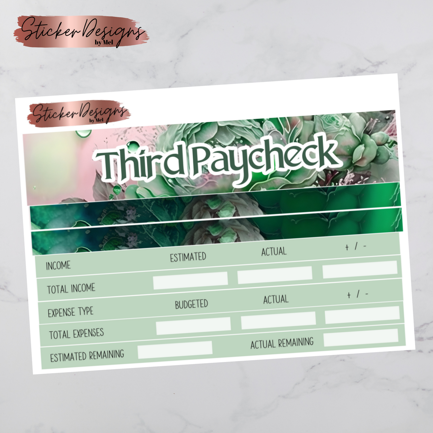 March 2024 Paycheck Budget Sheets