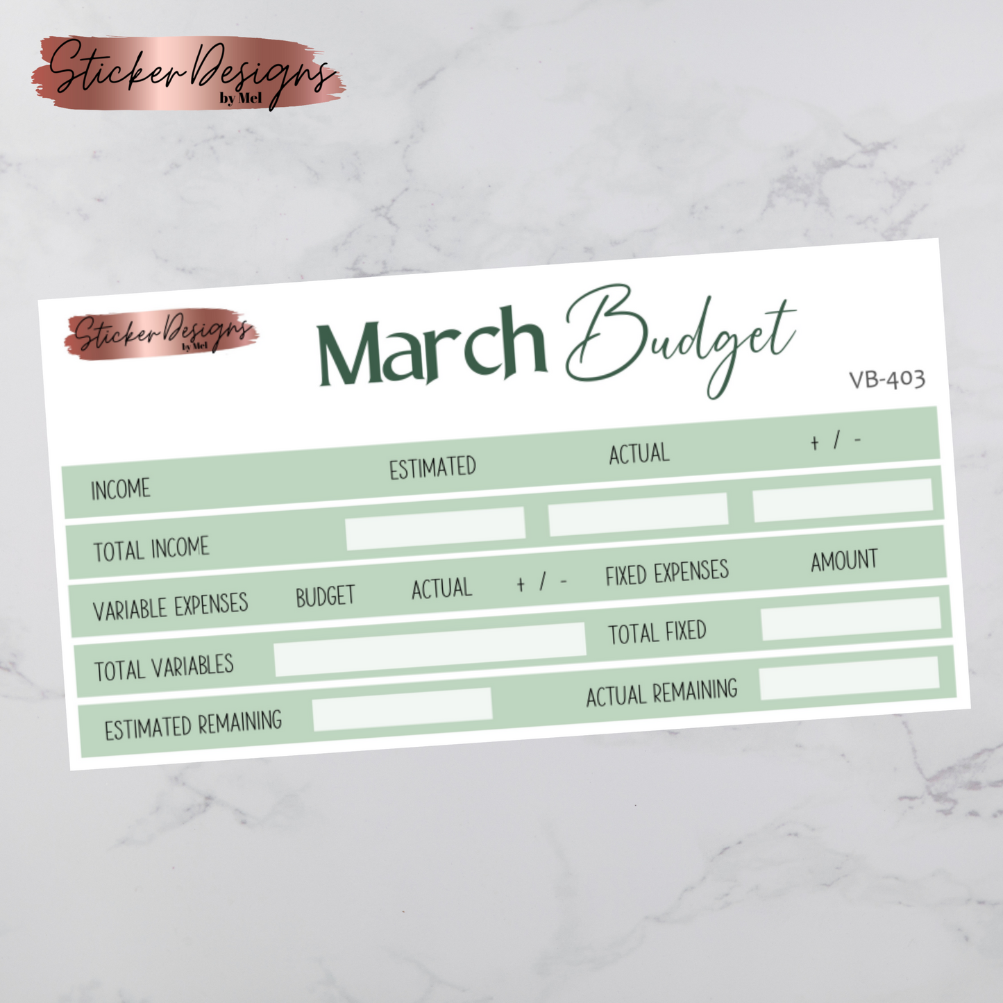 March 2024 Budget Kit