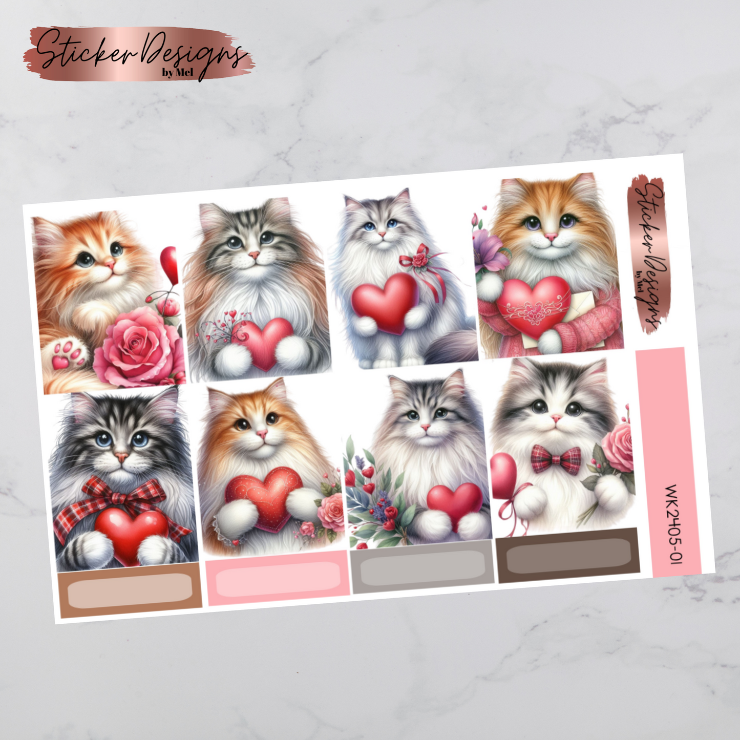 Weekly Kit 2405 - Loveable Cats - Vertical Layout