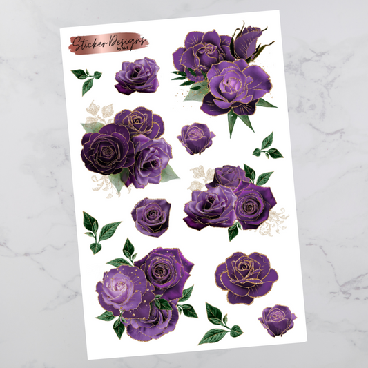 Purple & Gold Florals - Floral Deco