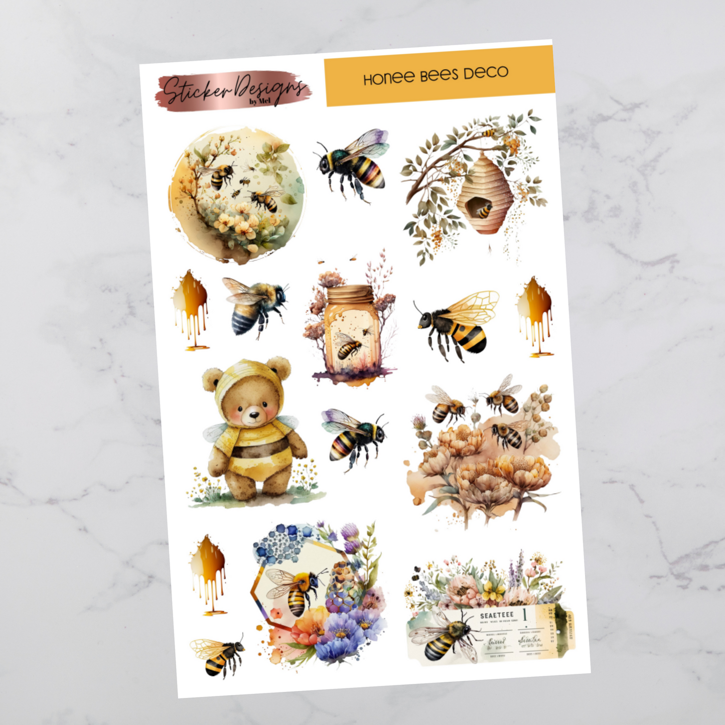 Honey Bees - Deco Stickers