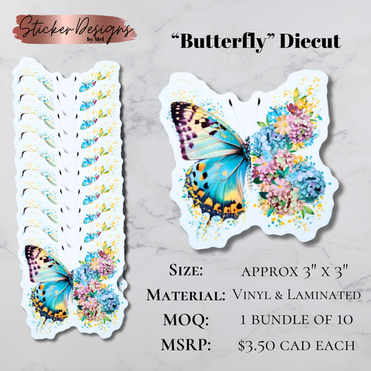 Floral Butterfly - Diecut