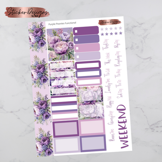 Purple Peonies - Functional Sheet