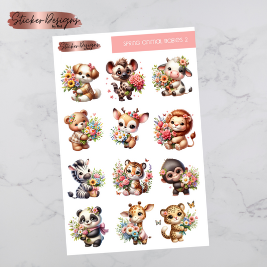 Spring Baby Animals 2 Deco Sticker Sheet