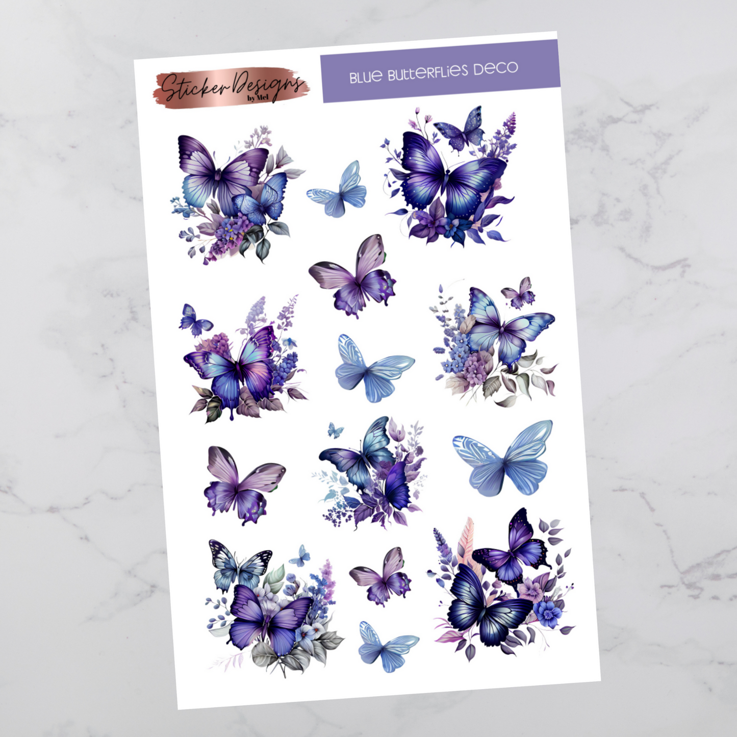 Blue Butterflies  - Deco Stickers